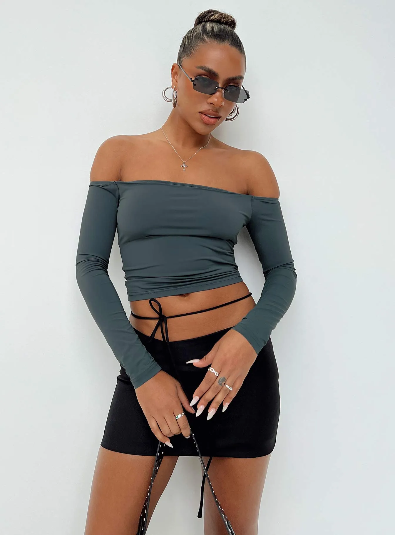 Low Rise Chill Wear Diez Mini Skirt Licorice