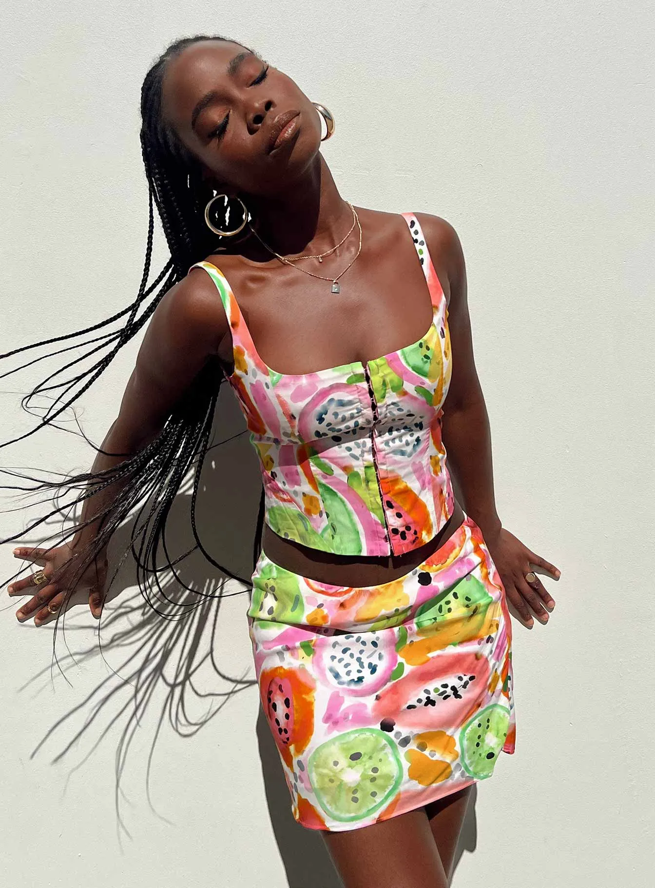 Pinacolada Mini Skirt Multi Bestseller Item Natural Mood