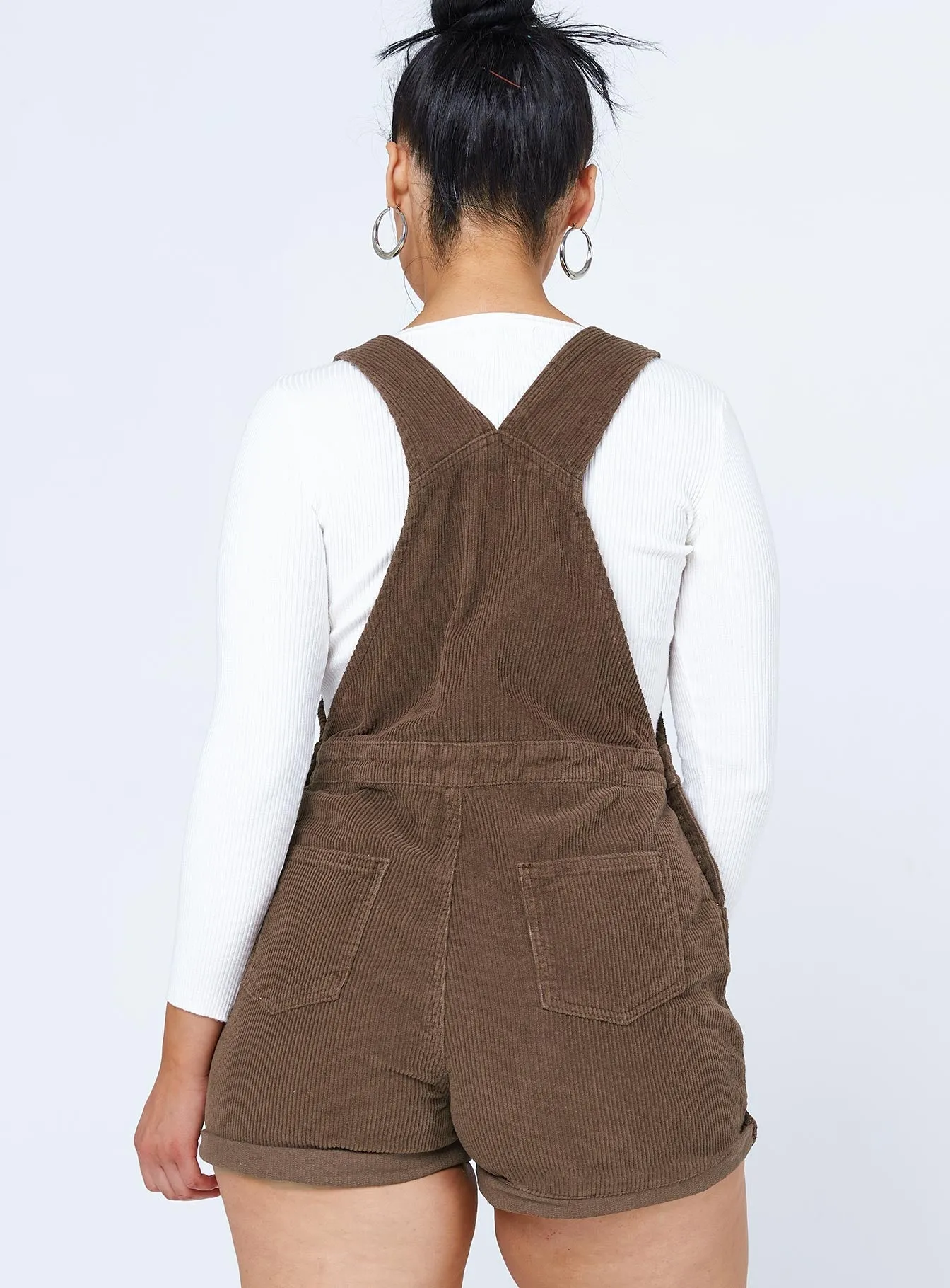 Kacey Short Overalls Brown Sharp Youth Relaxed Basic