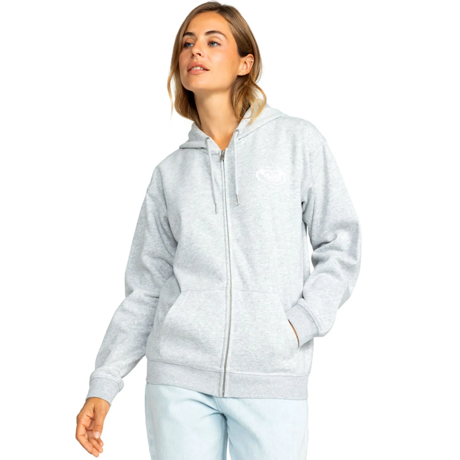 Roxy Womens Surf Stocked Full Zip Hooded Jacket hook accents