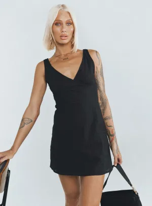 Monochrome Mood Effortless Comfort Nellie Mini Dress Black Anglaise
