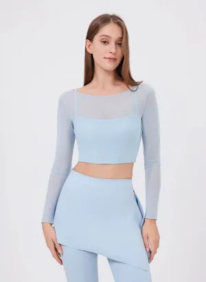 Long Sleeve Mesh Sports T-Shirt LayeredPaneling EcoCertifiedTextile