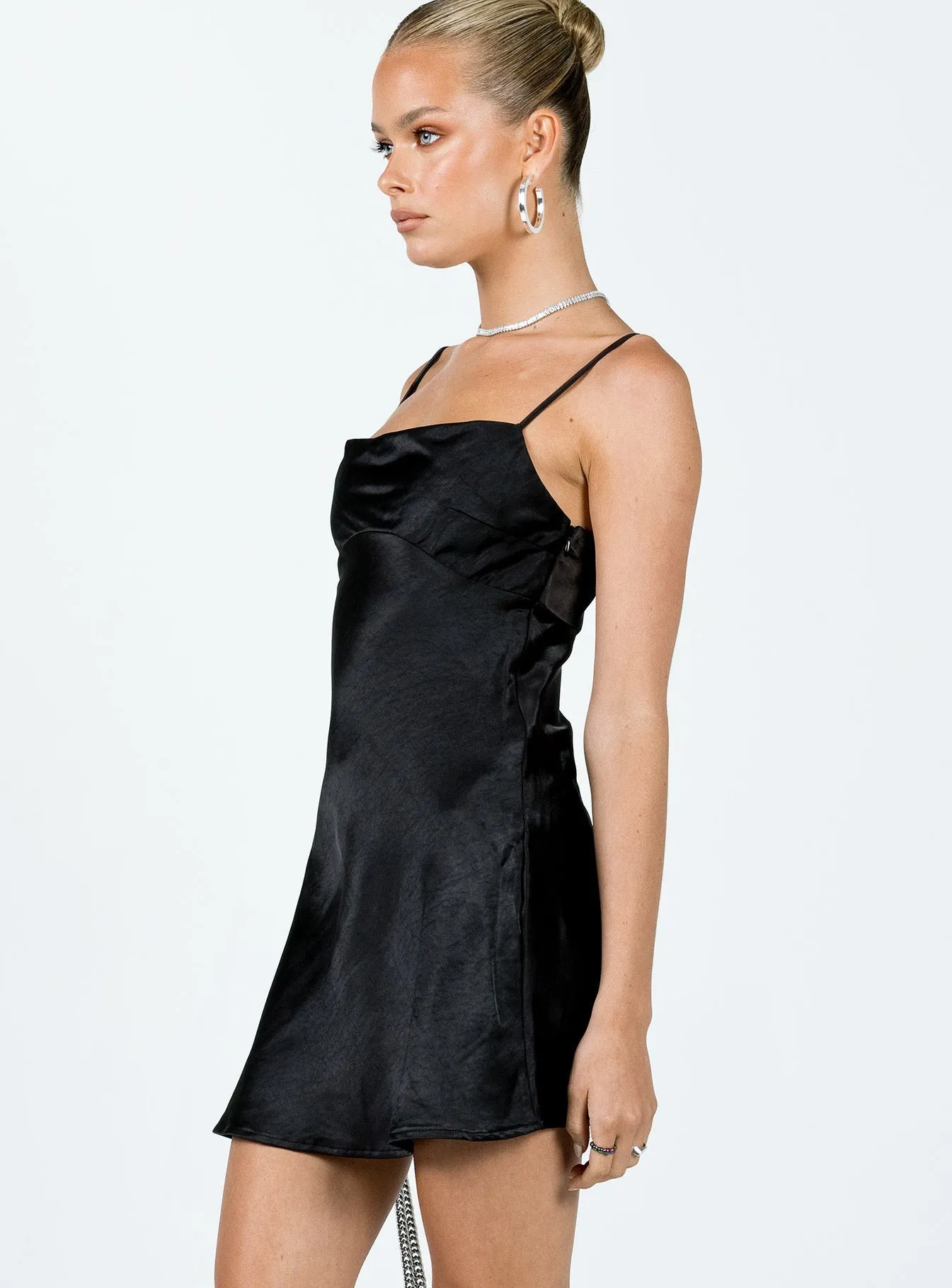 Fiery Feelings Mini Dress Black Trendy Layer Work or Casual