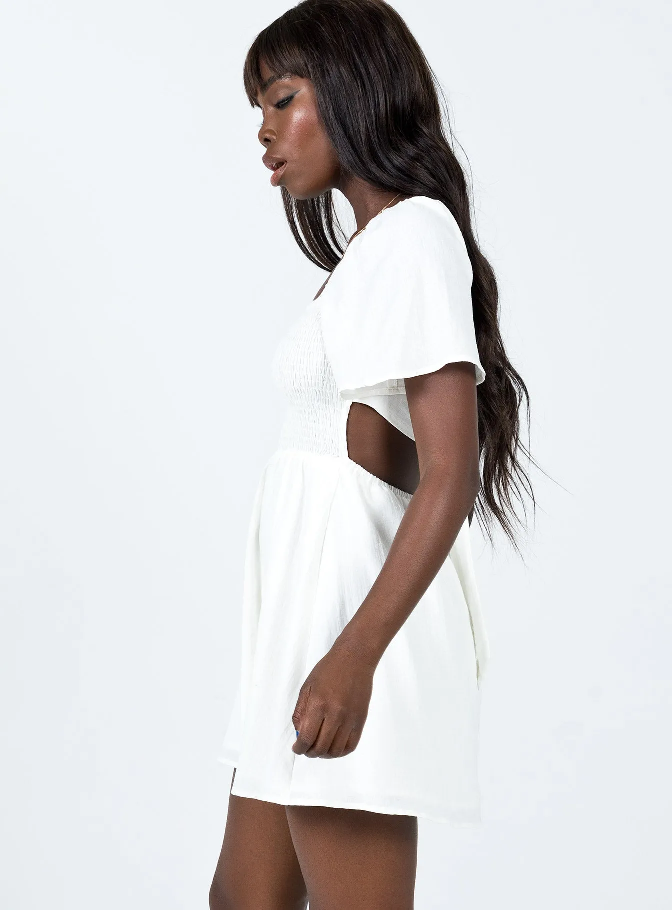 Classic wrap dress Sleek Waist Design Fit Summer Nights Mini Dress White