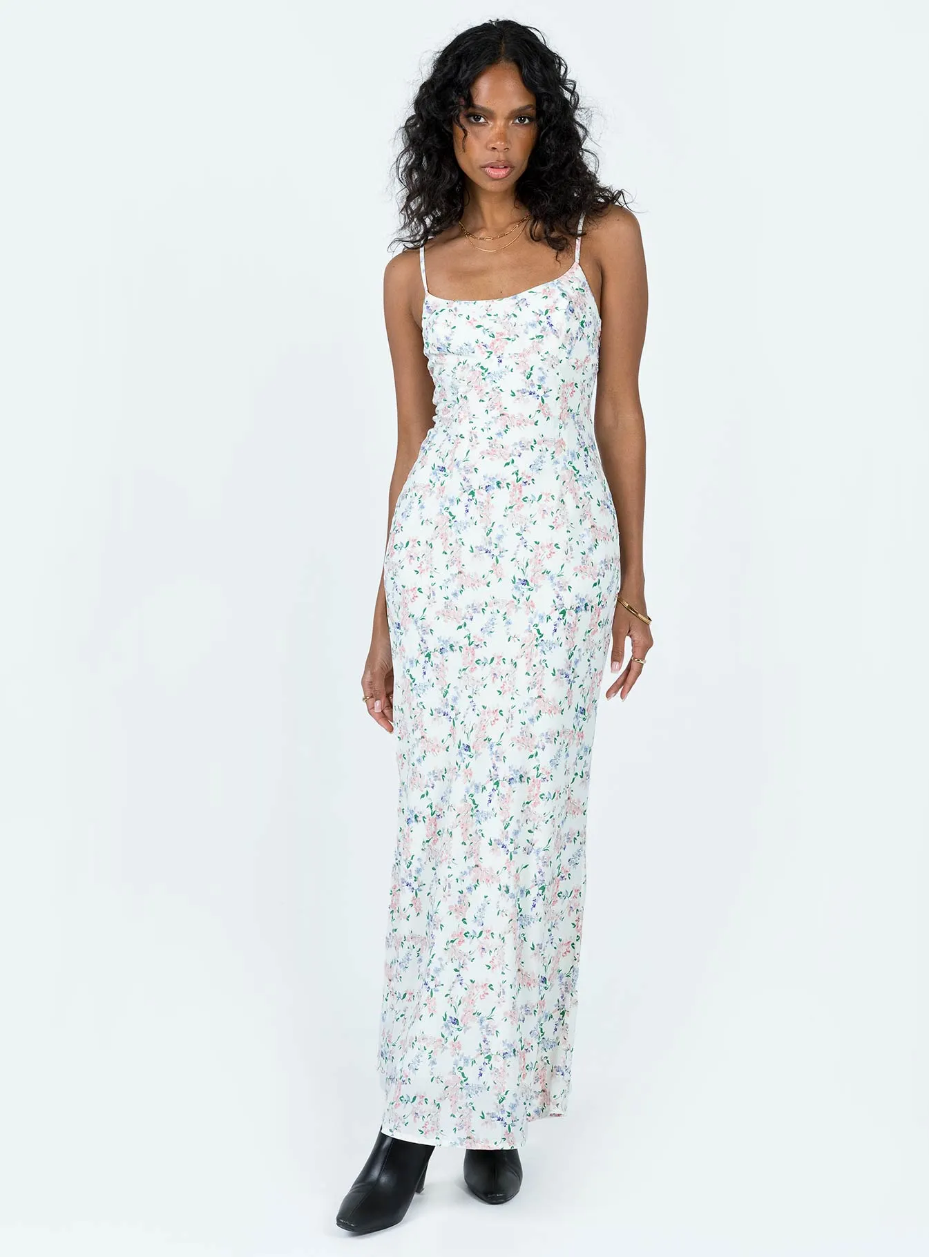Fairholm Maxi Dress White / Floral Button-front