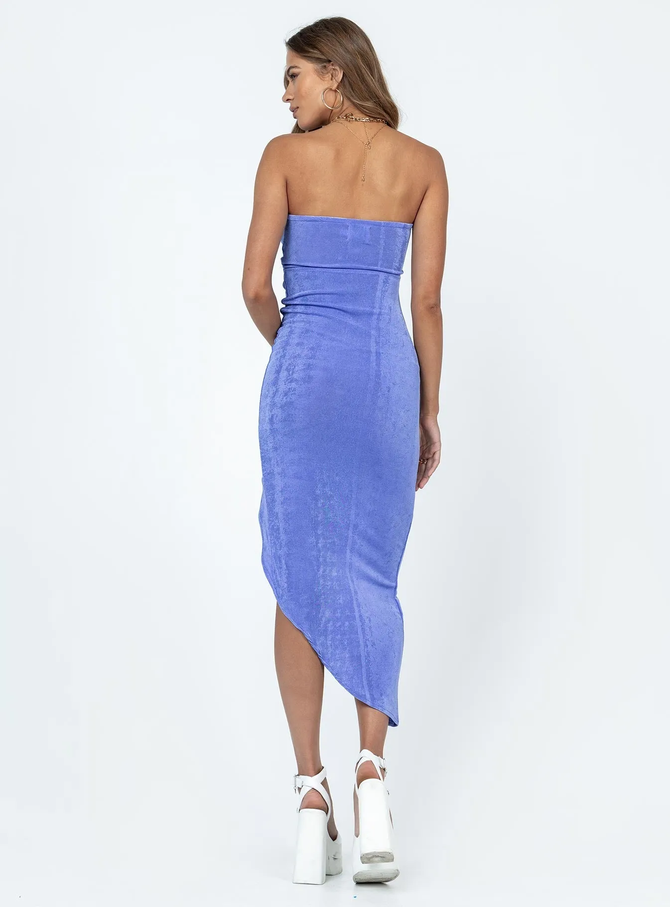 Zeta Midi Dress Blue Chic Comfort Wear