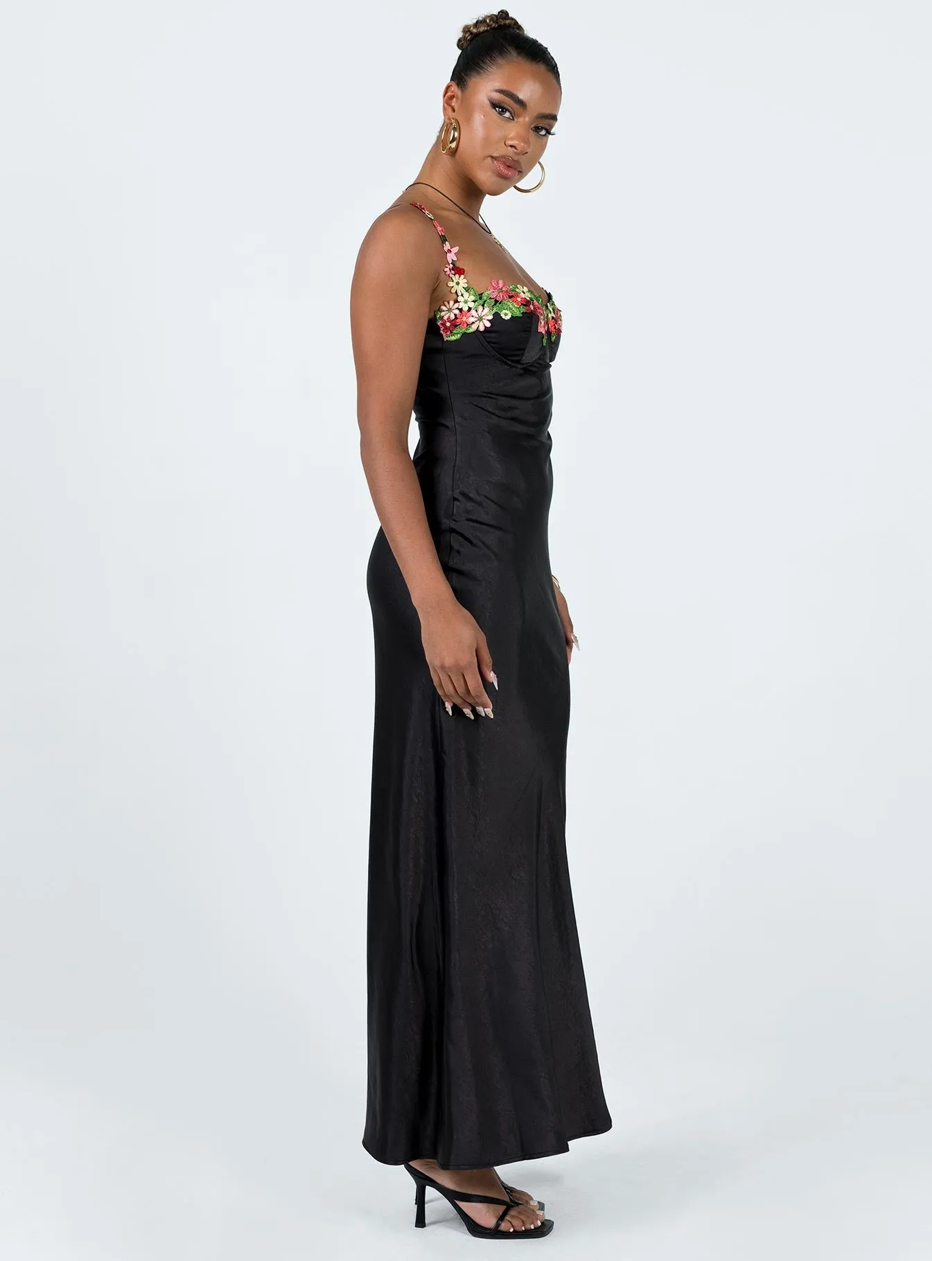 Bust-Enhancing Kenzie Maxi Dress Black