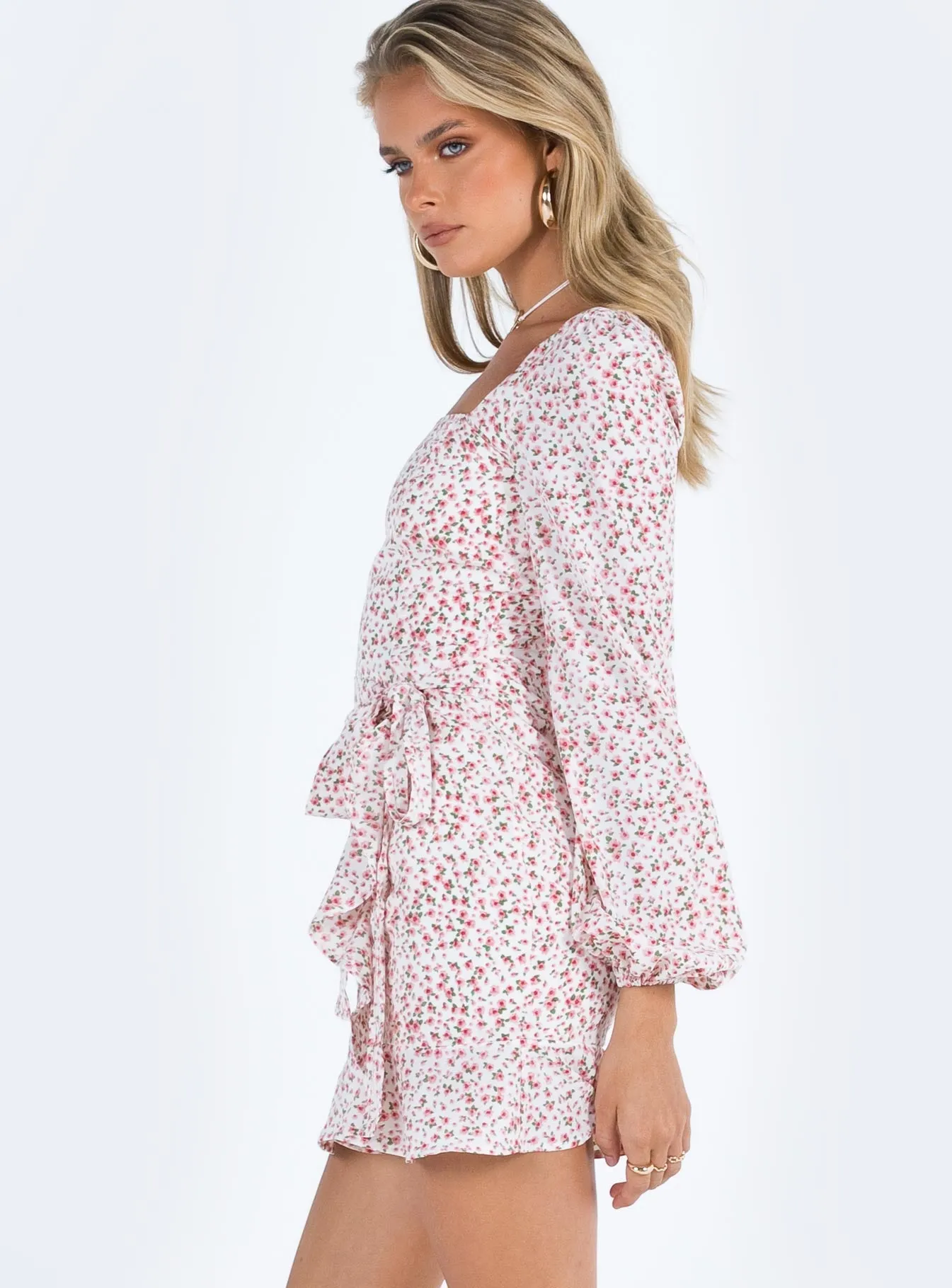 Linen Soft museum visit The Villa Mini Dress Floral
