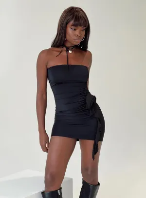 Minimal Harmony Pure Aesthetic Samirah Strapless Mini Dress Black
