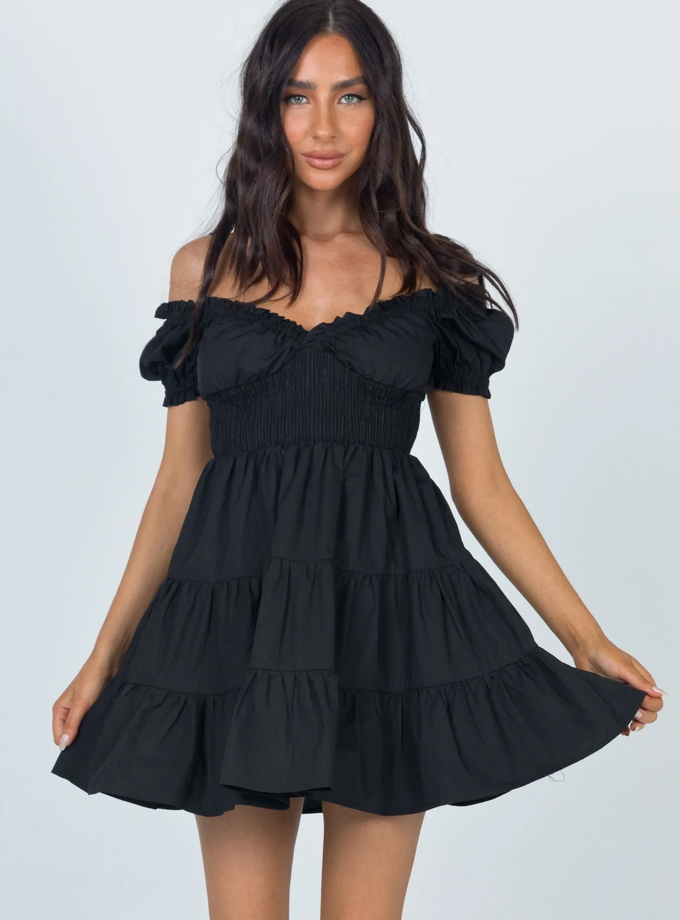 Daniela Mini Dress Black Smooth Tone