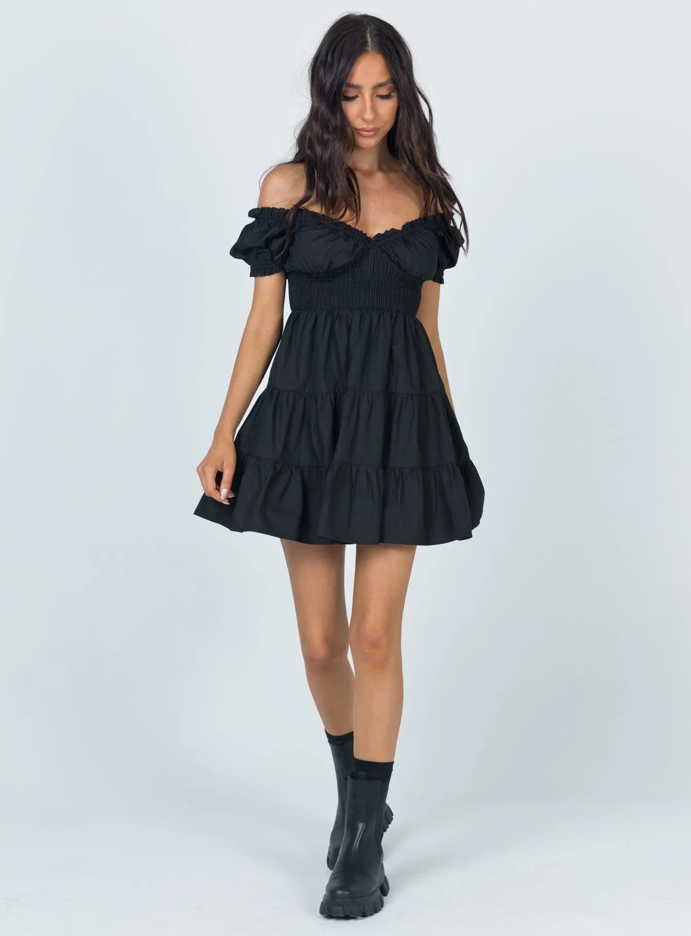 Heart Glow Daniela Mini Dress Black