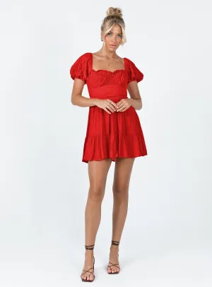 Soft color Casual Chic Ethan Mini Dress Red