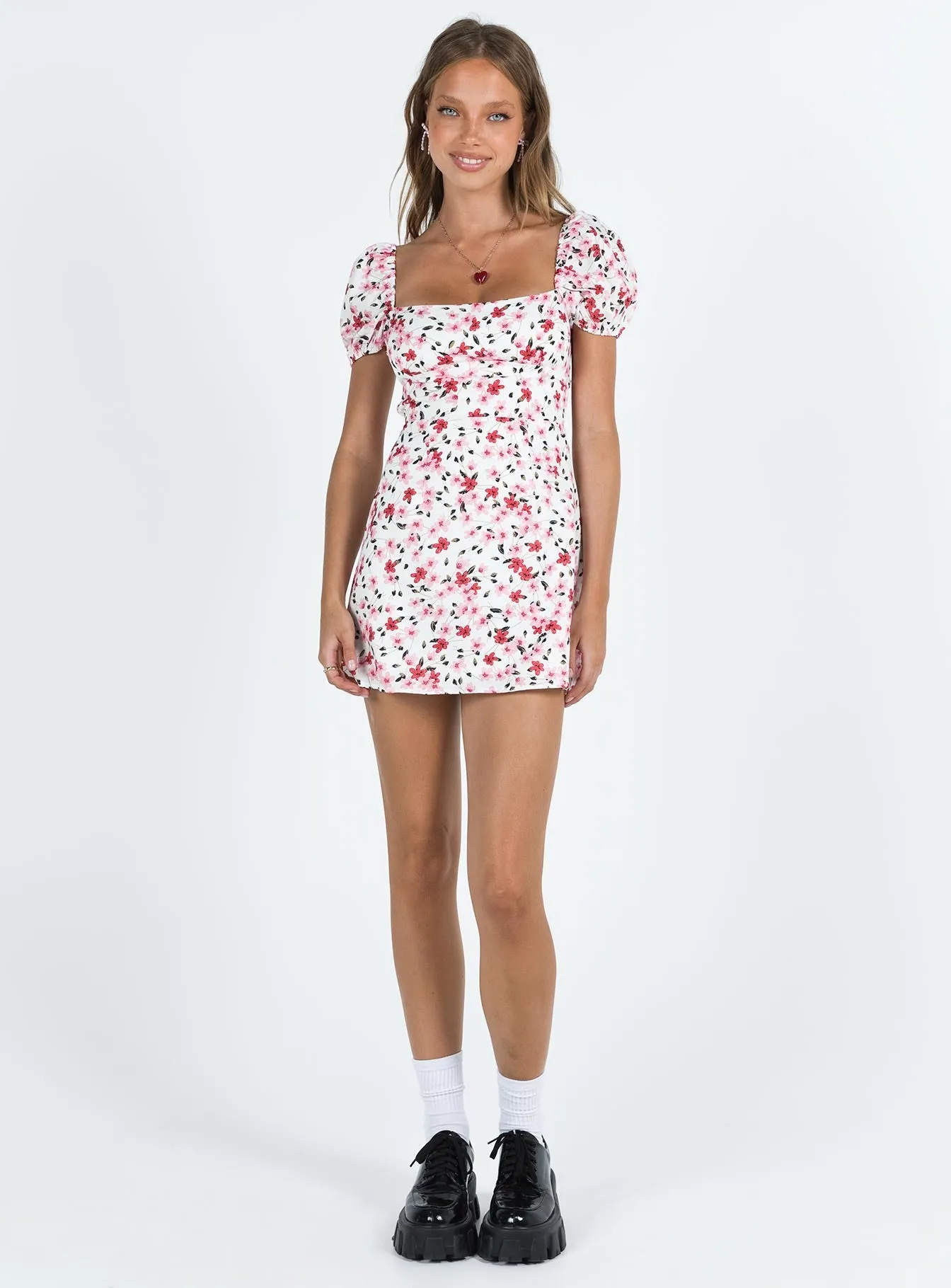Slender Look Easy Comfort Havena Mini Dress White / Floral