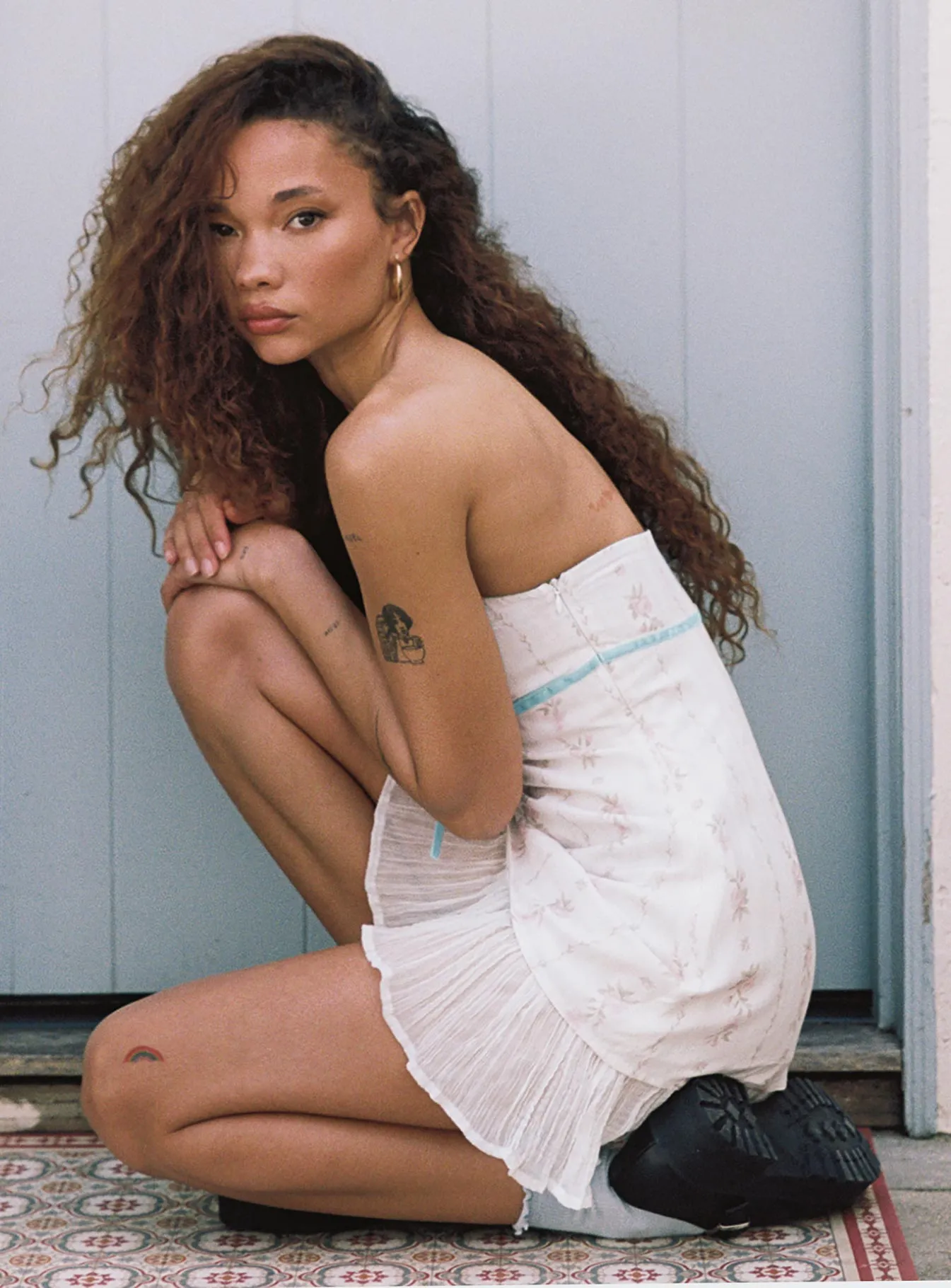 Odette Mini Dress Pink Multi Daywear Mood