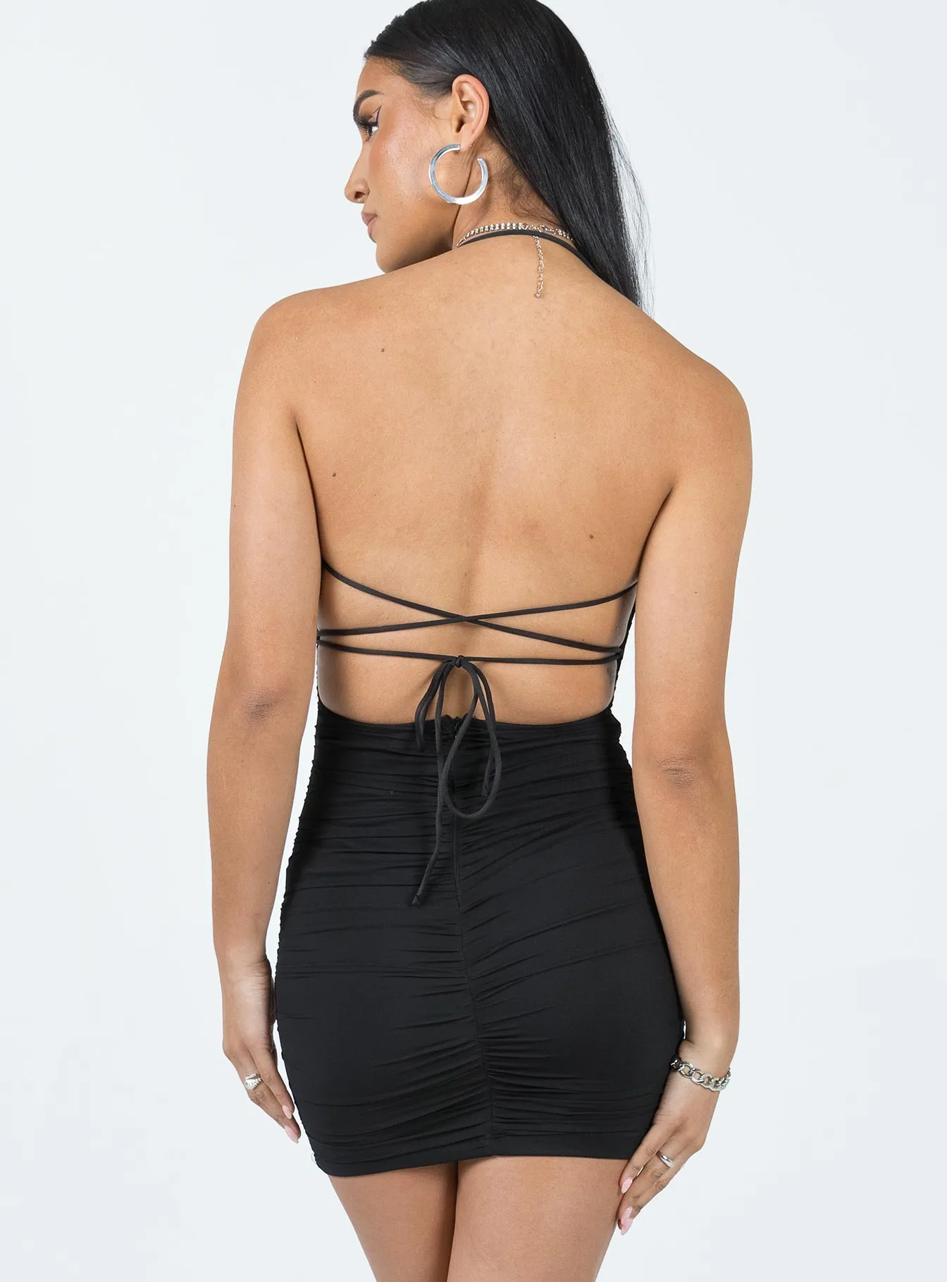 Airy Drape Cool Touch Undiscovered Mini Dress Black