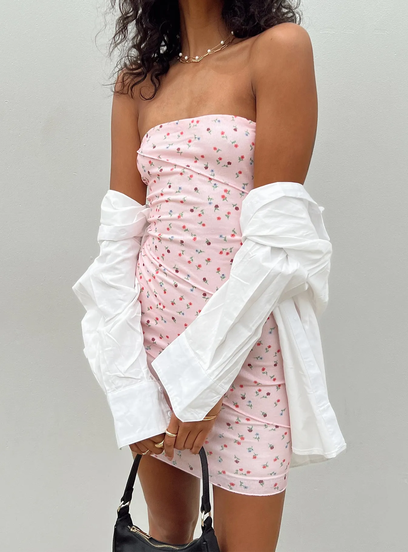 Oscar Mini Dress Pink Floral Smart and Relaxed