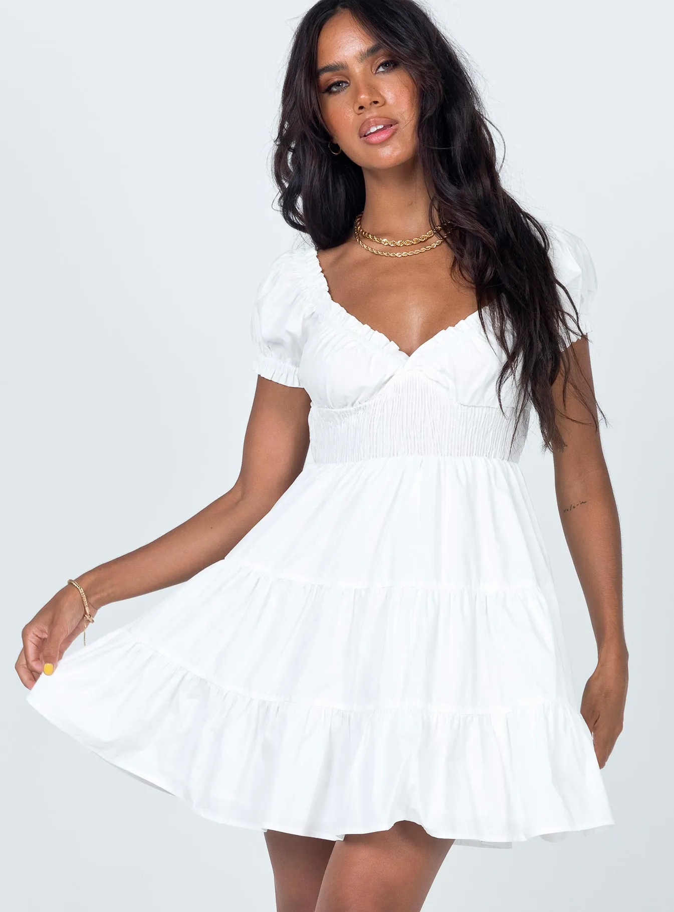 Daniela Mini Dress White Bold Touch