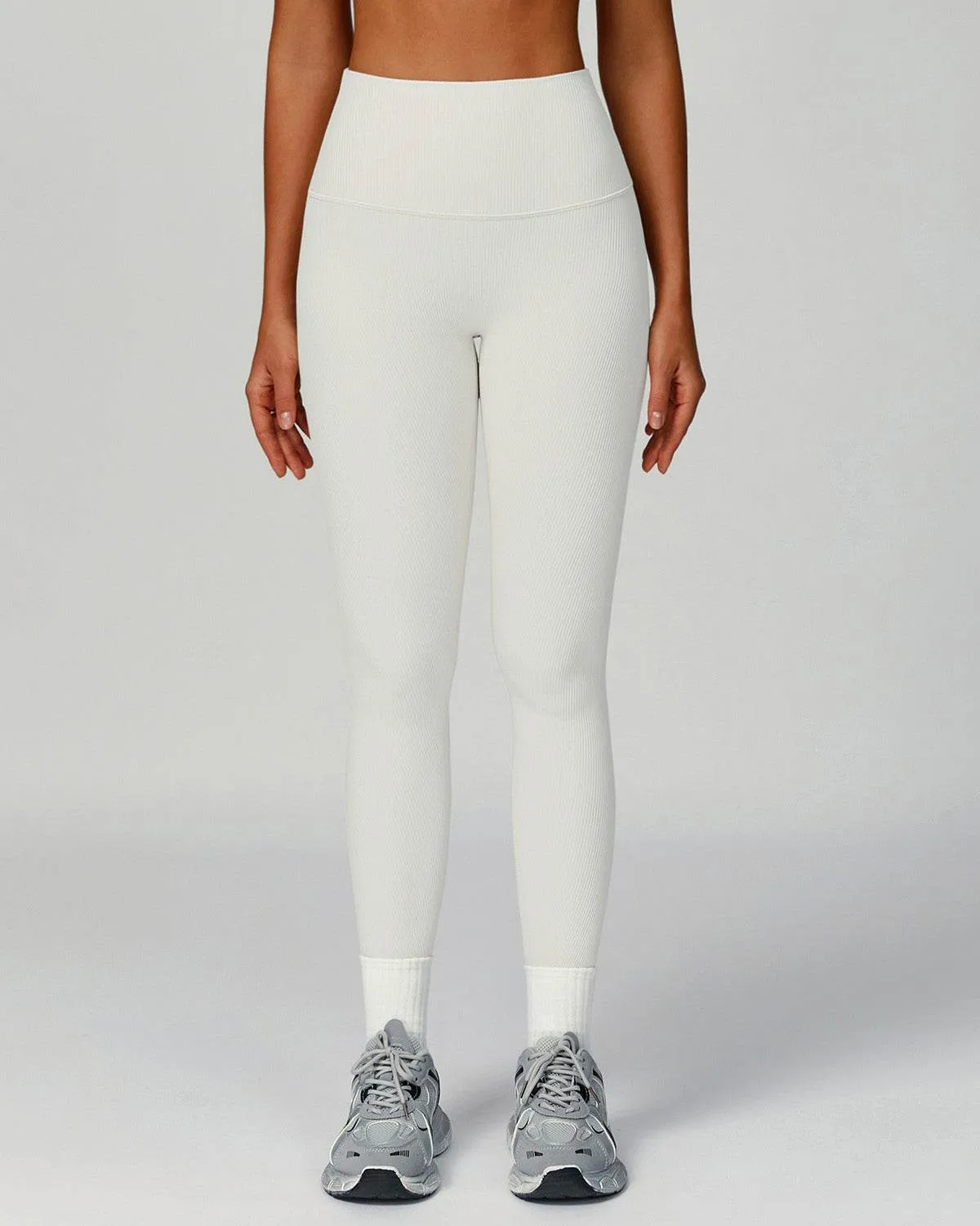 FadeResistantDye Daily Use Ribbed High Waist Sports Legging