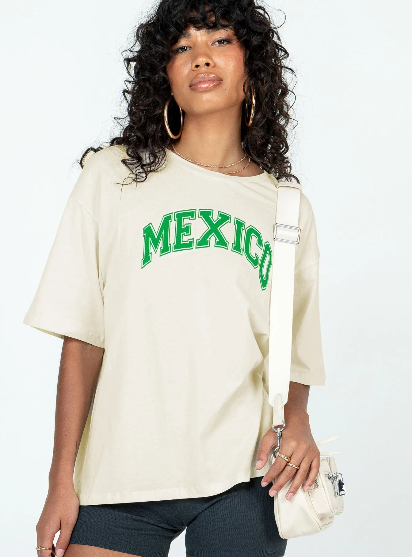 Breathable Performance Wear Mexico Graphic Tee Off White