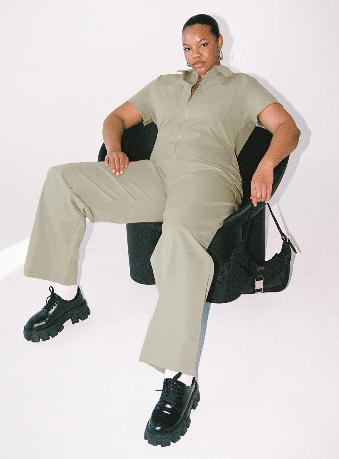 Loretta Jumpsuit Khaki Curve Retro Kids Cozy Lightweight