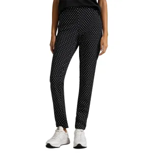 RLX Ralph Lauren Women's Eagle Stretch Twill Golf Pants - Polo Black Polka Dot Light Fabric Non Clip