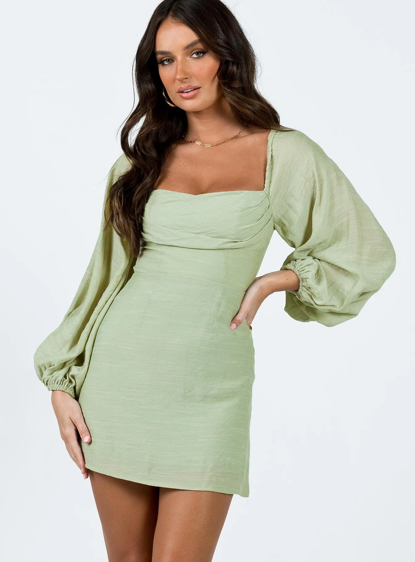 Warra Mini Dress Sage Sister Glow