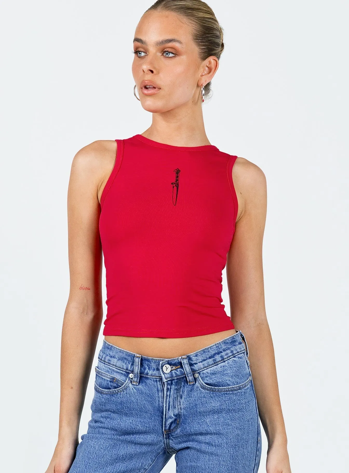 Dagger Tank Red Outdoor Fashion