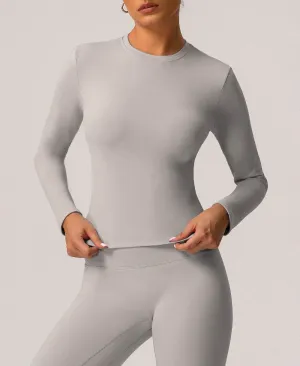 FlexFitTechnology CompactPackableDesign Long Sleeve Slim Fitted T-Shirts Basic Tees