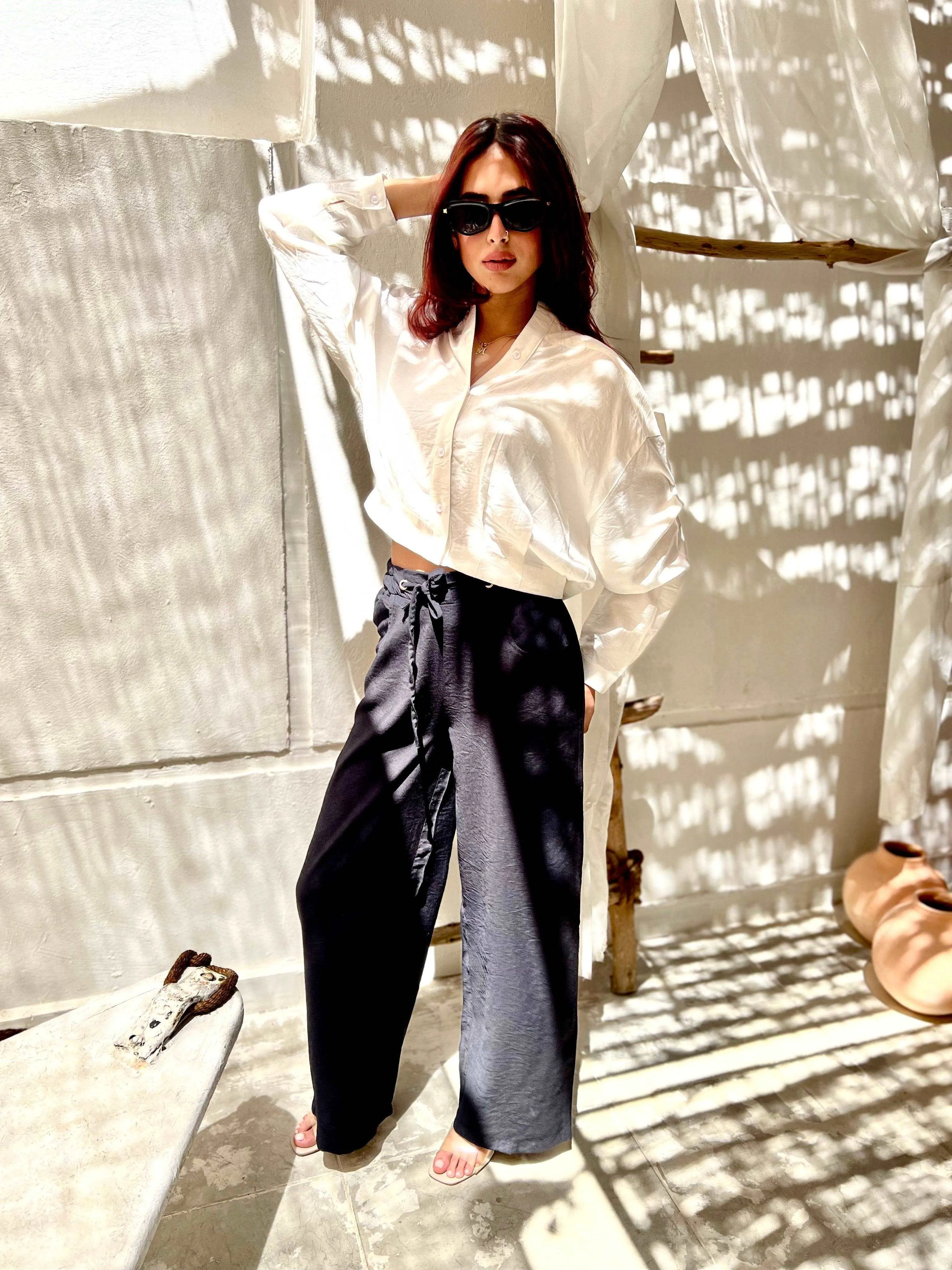 Warm Layer Comfortable Movement Black Bloom Pants