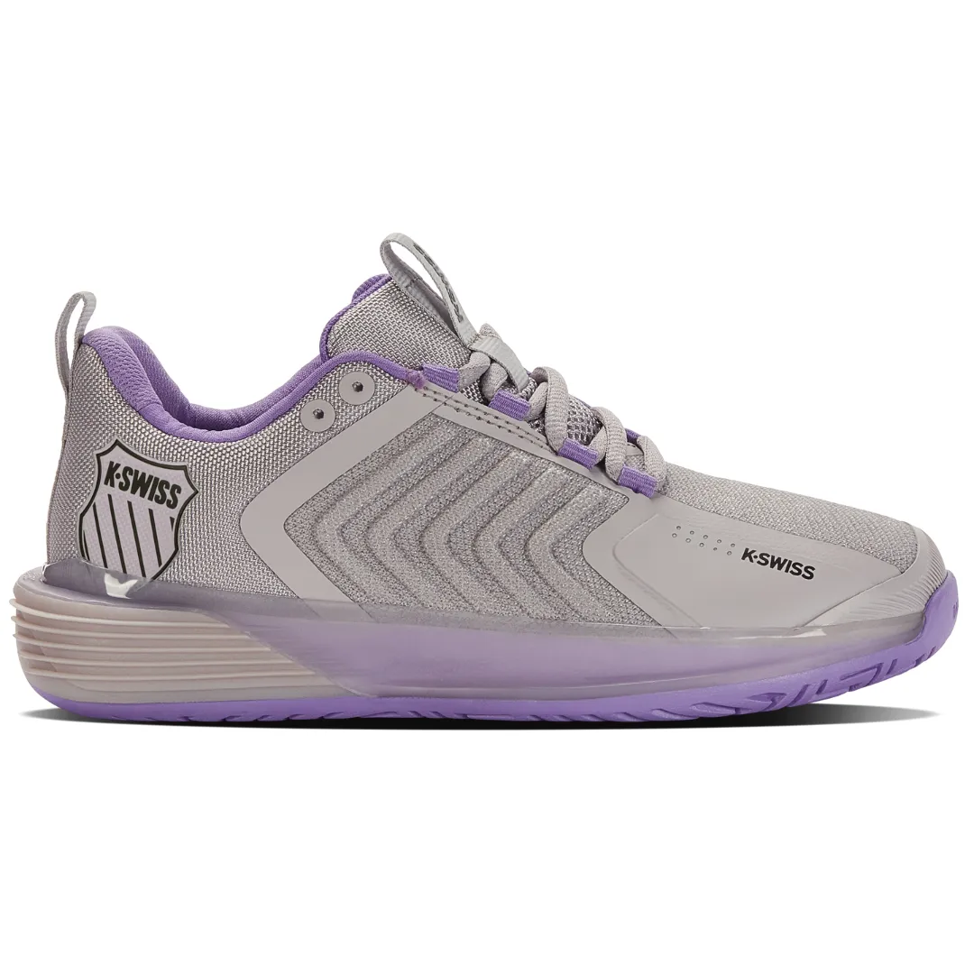 K Swiss Ultrashot 3 Women Tennis Shoes  - Rain/Purple/Moonless Abrasion Resistant Materials