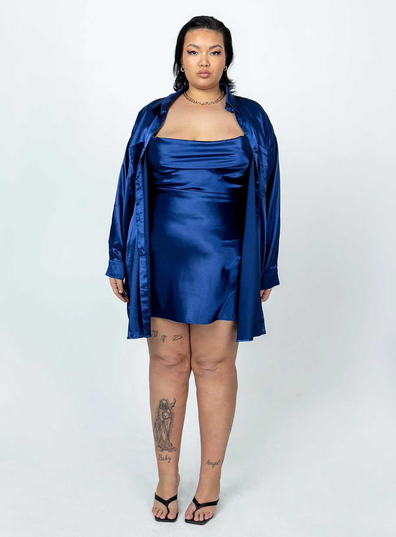 Shine Soft Work Ease Annalise Set Navy Curve