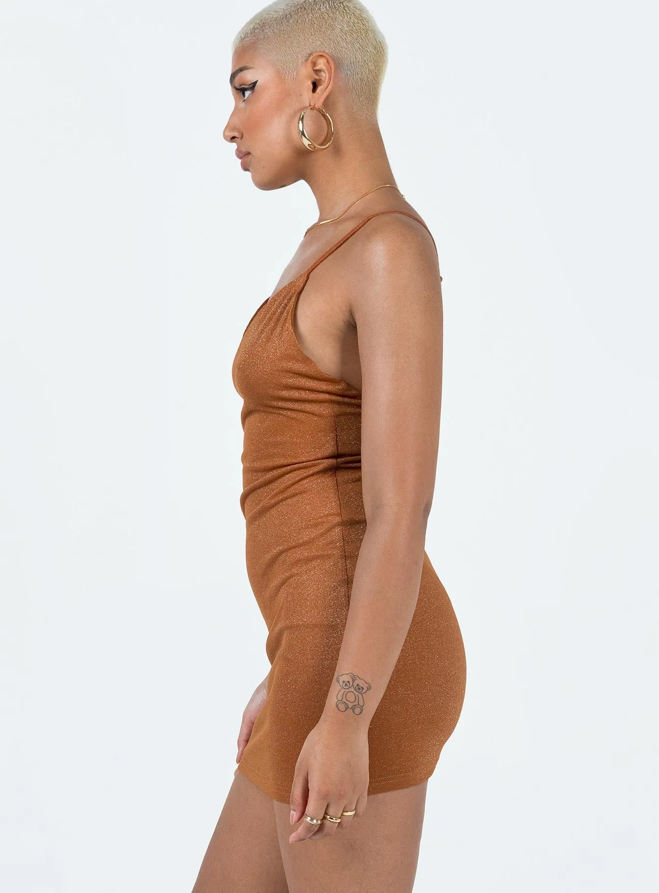 Organic-Fabric Holmwood Mini Dress Rust