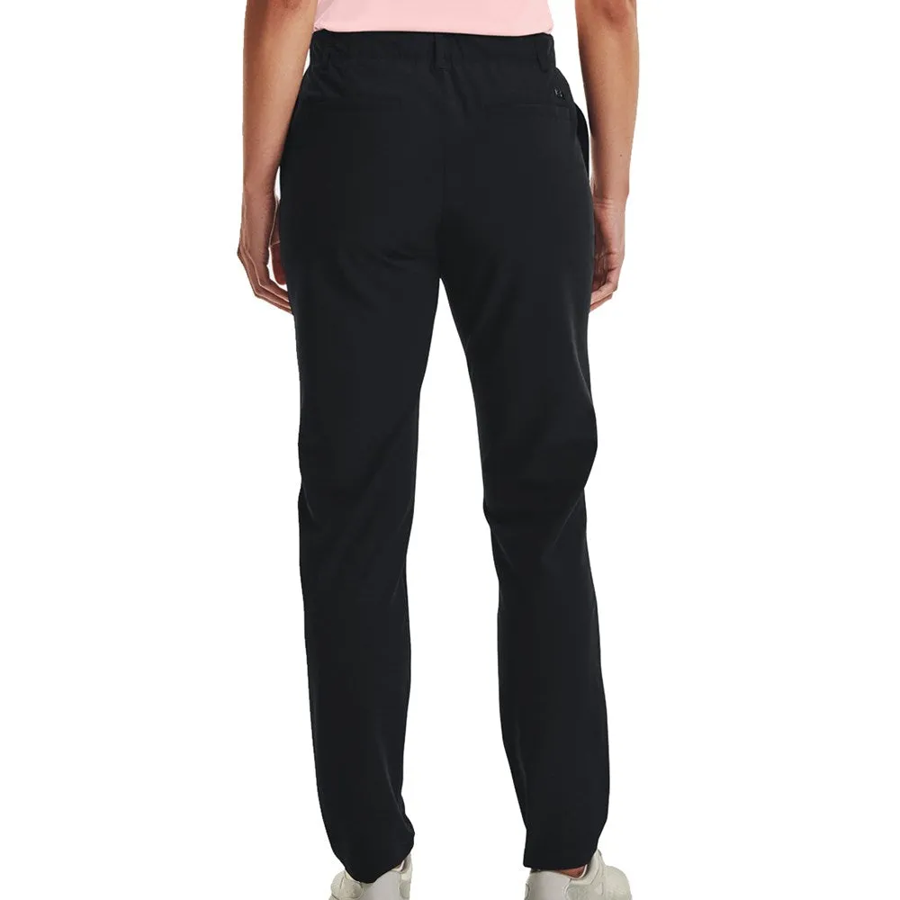 Under Armour Women's Links Golf Pants - Black/Metallic Silver Breathable mesh