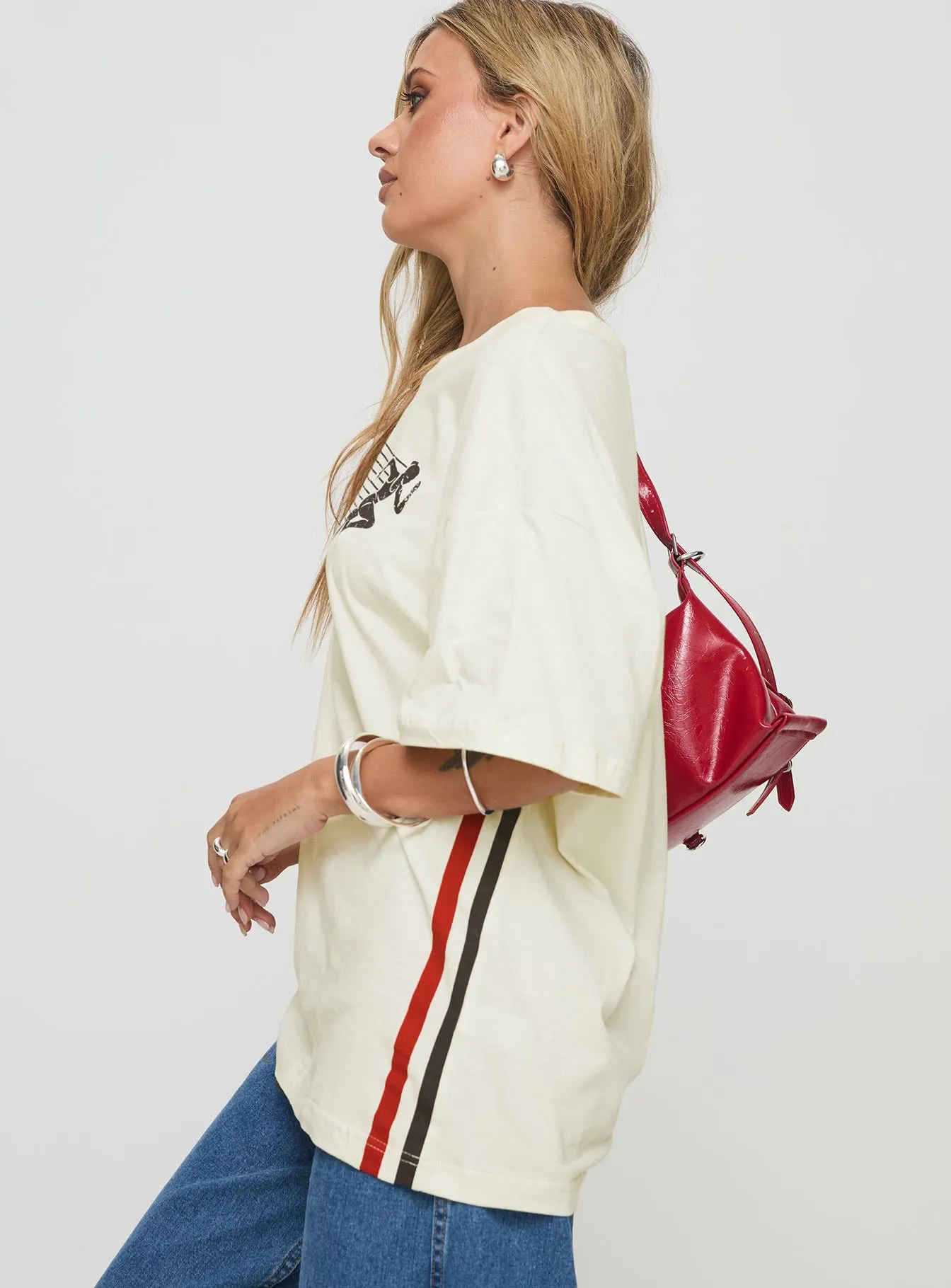 Soft Wear Brklyn Running Oversized Tee White