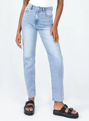 Evelyn Low Rise Denim Jeans slow life Event Vibe