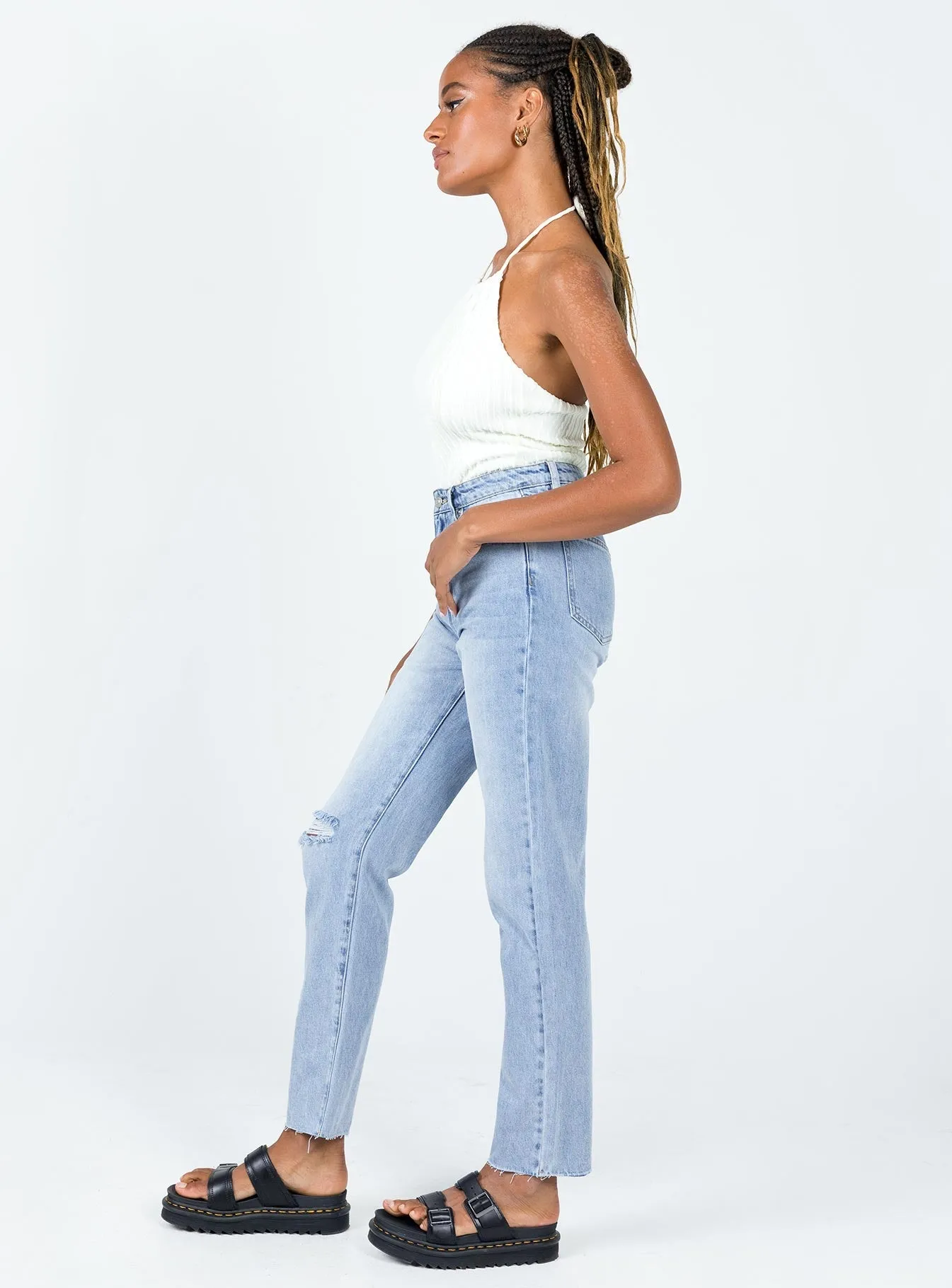 Evelyn Low Rise Denim Jeans Snow Ready