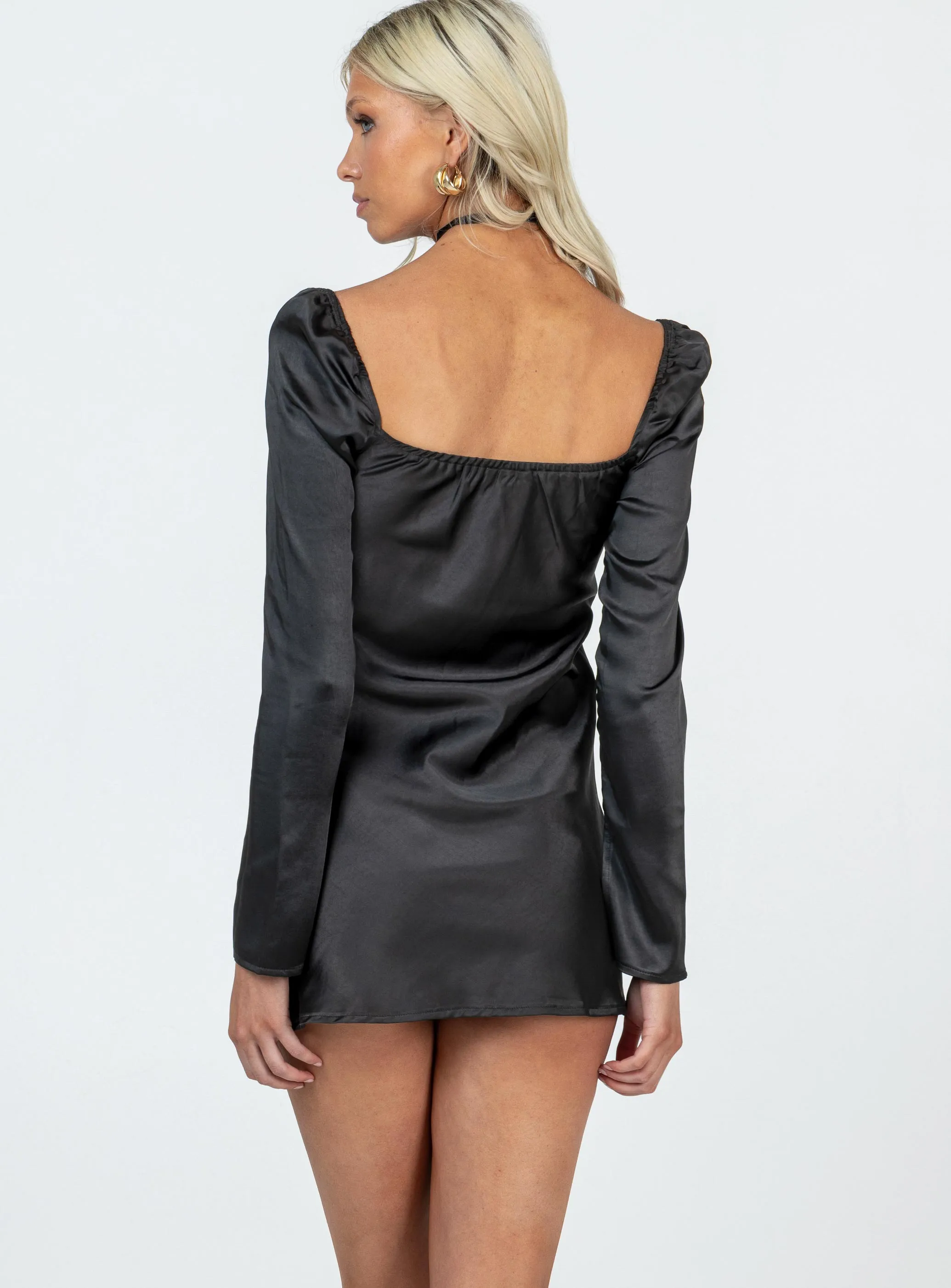Star Power Mini Dress Black Tall Elegant Tailoring