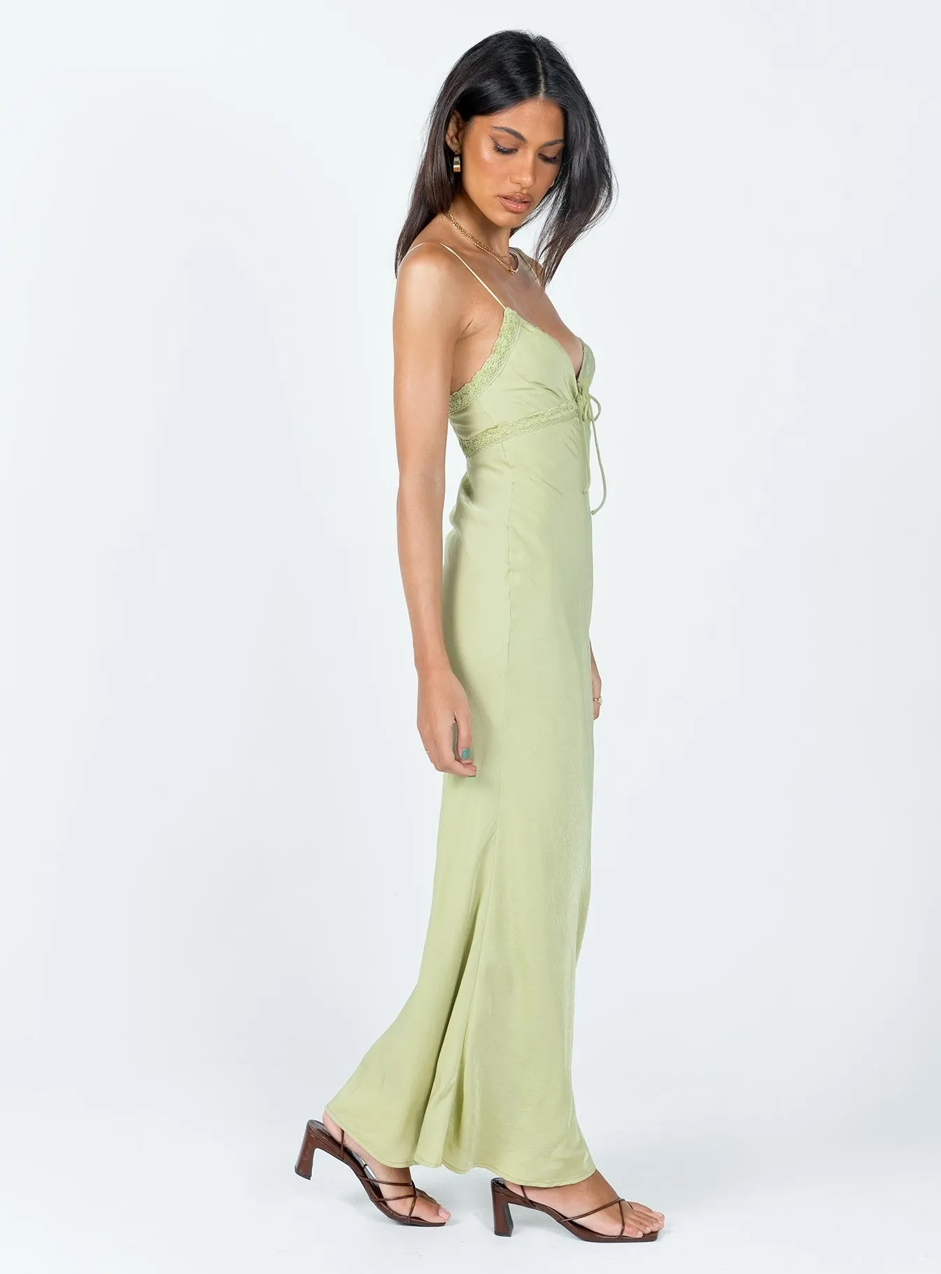 Emily Maxi Dress Green Perfect Style Wear Minimal Core