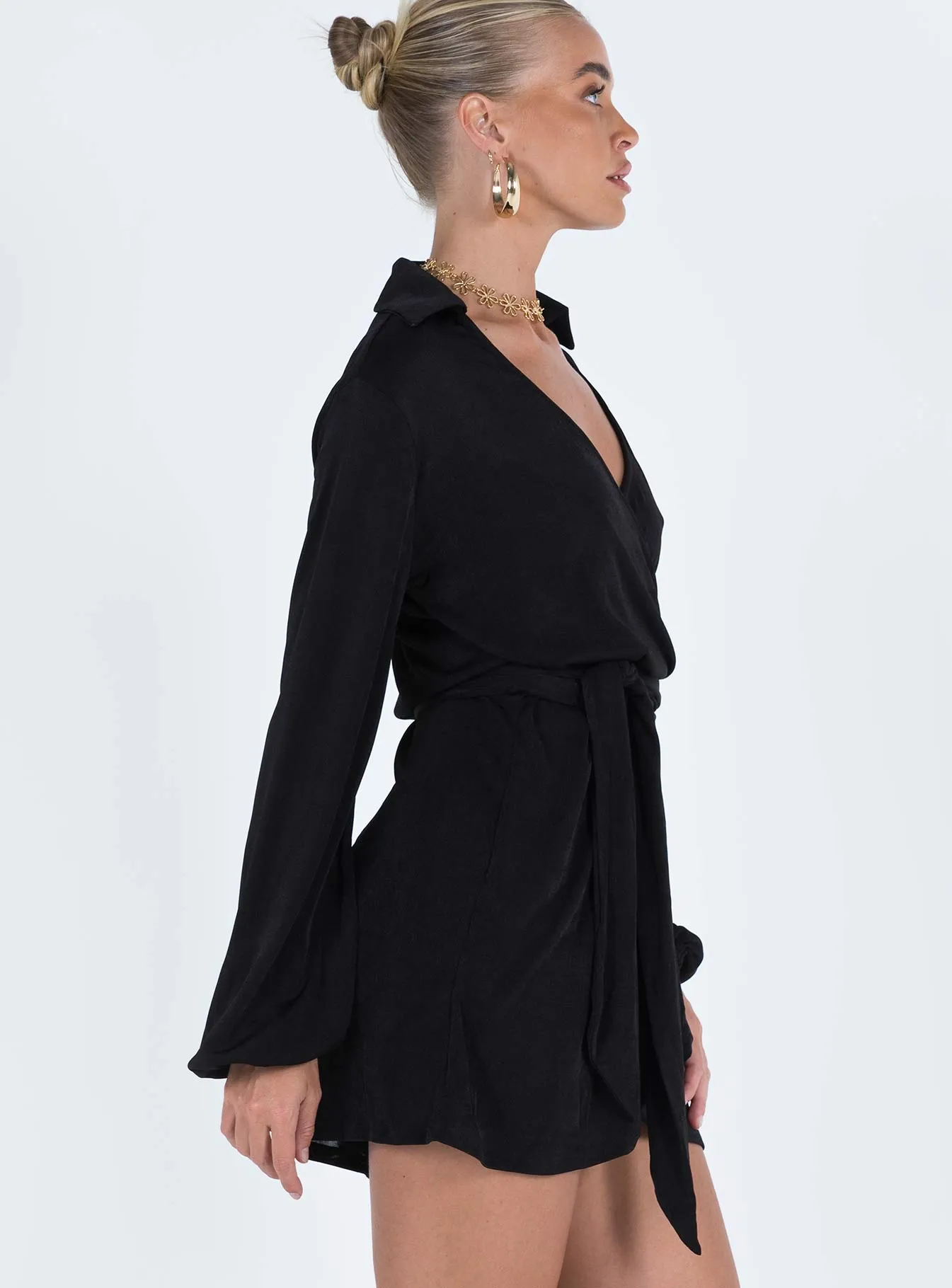 and Effortless fit dress. One Piece Look Party Time Mini Dress Black Tall