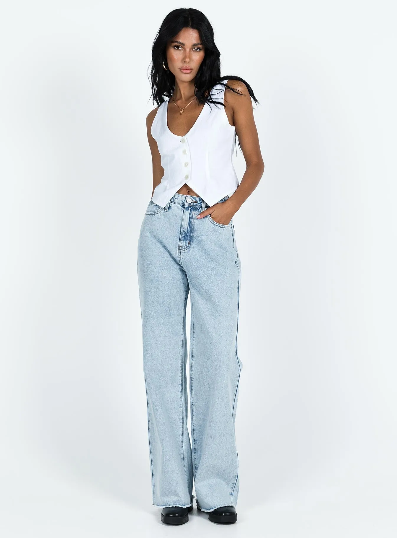 Summer Outerwear Casual Trend Carey Denim Jeans Light Wash