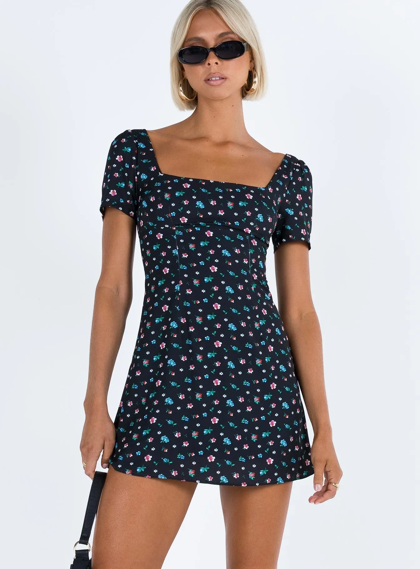 Chill Style Hastings Mini Dress Black Floral