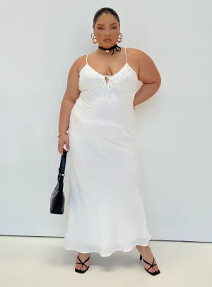 Emily Maxi Dress White Curve Statement Mood