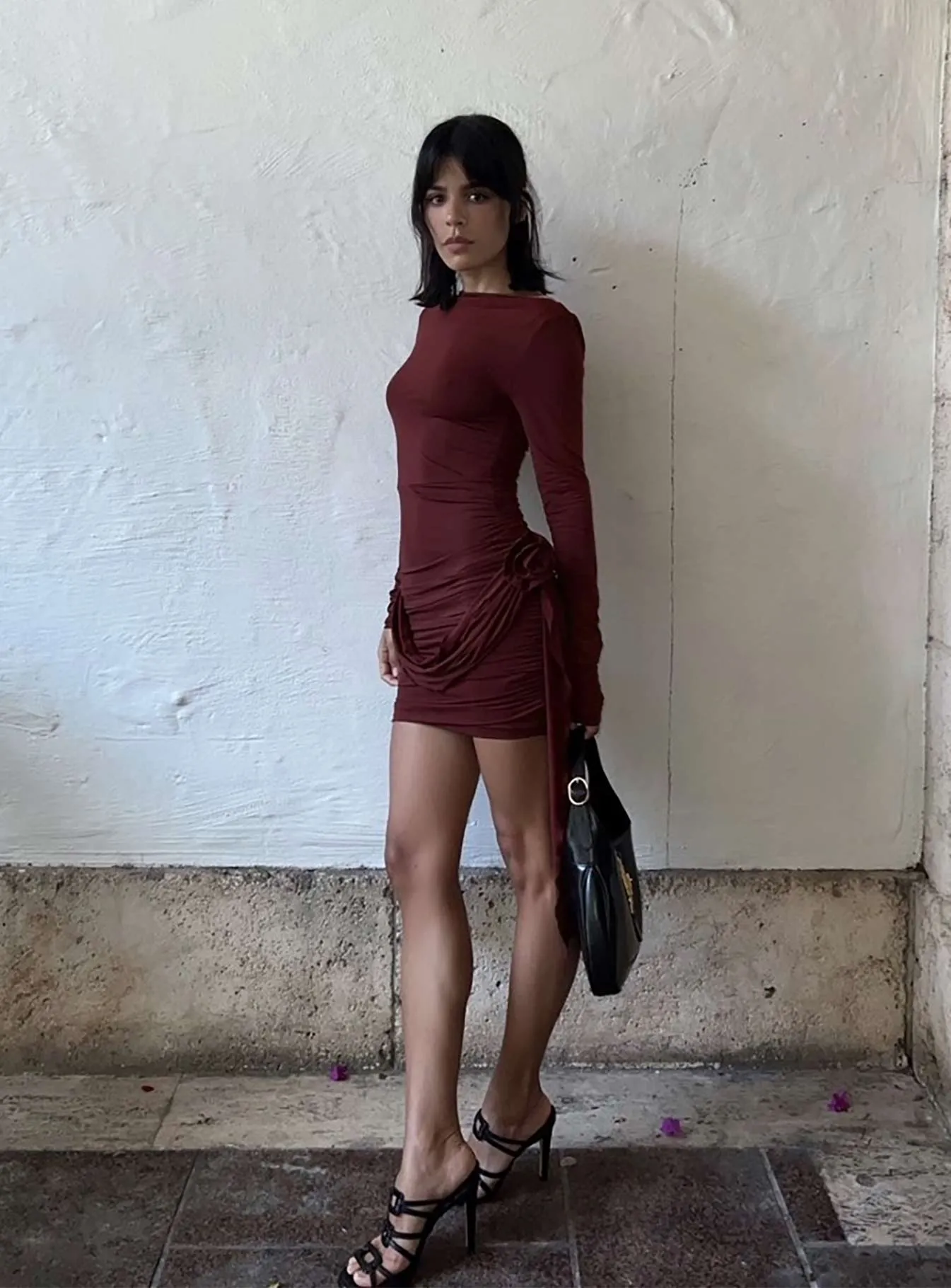 Calm Movement Urban appeal Glory Mini Dress Garnet