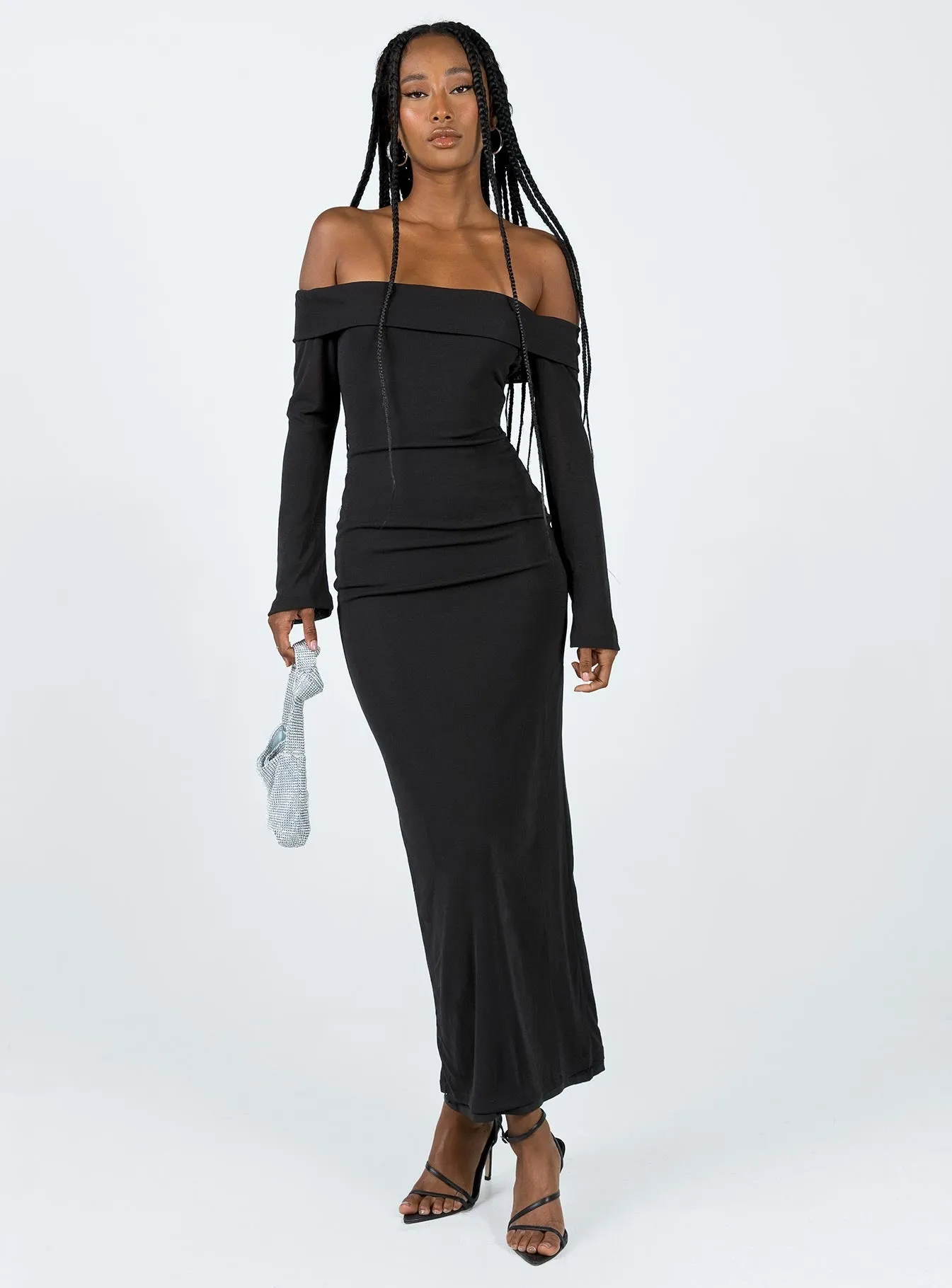Vibrant evening gown everyday staple Maida Maxi Dress Black