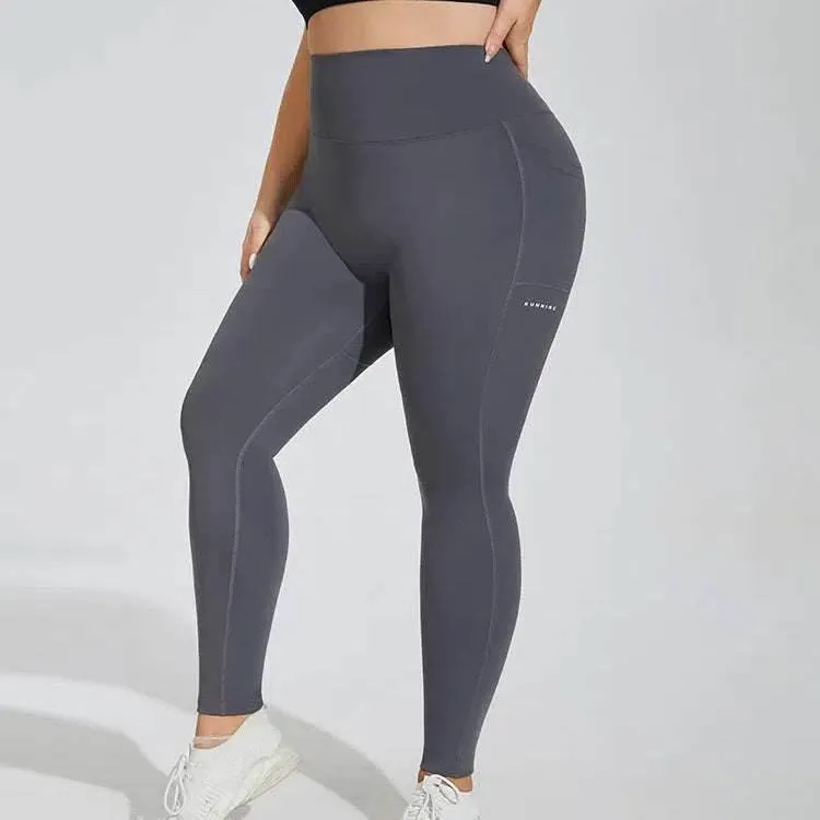 lightweight pants Plus Size Seamless Sports Leggings With Pocket