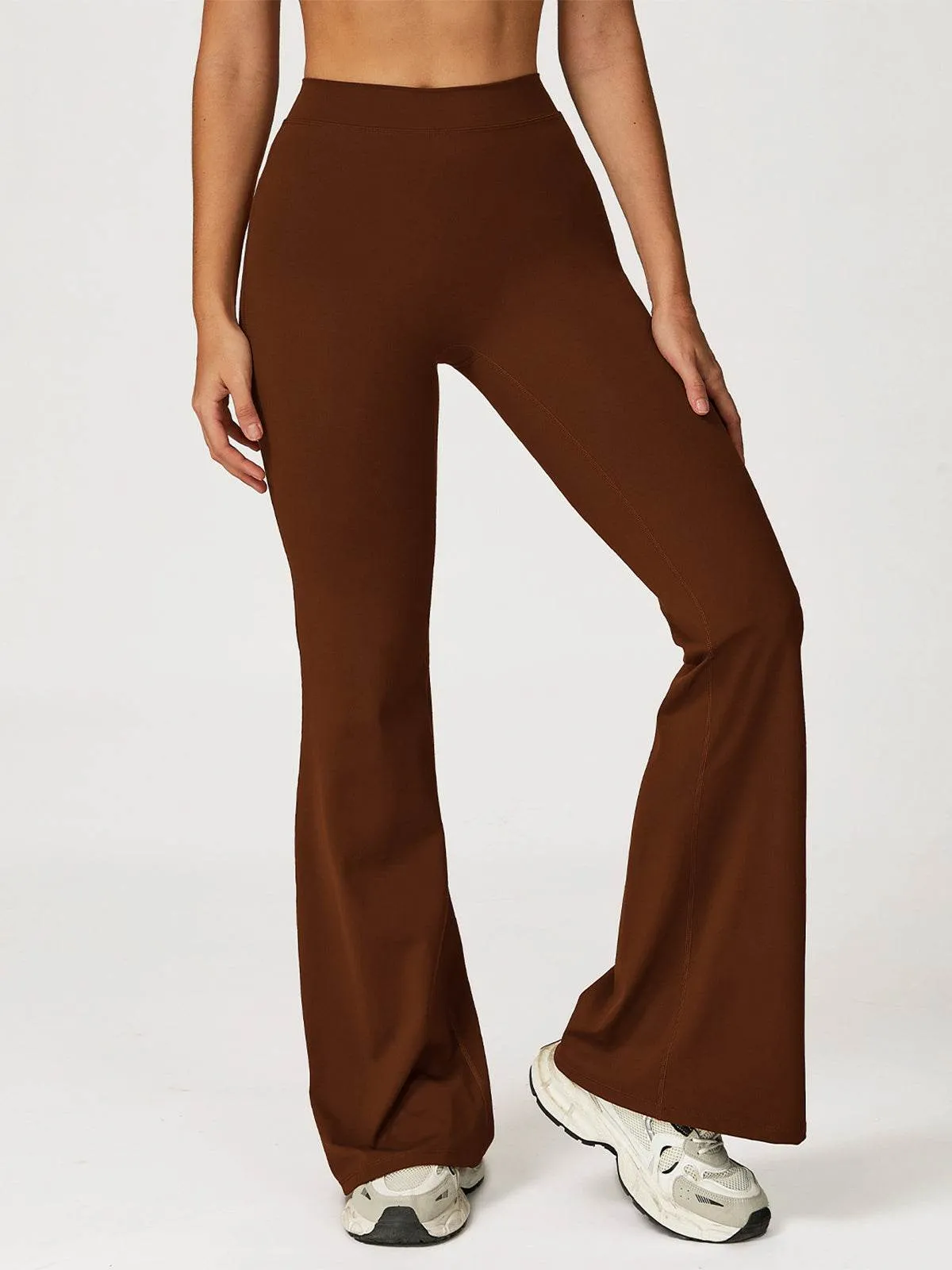 ShapeRetentionCloth AbrasionResistant Fabric High Waist Flared Bootcut Yoga Pants