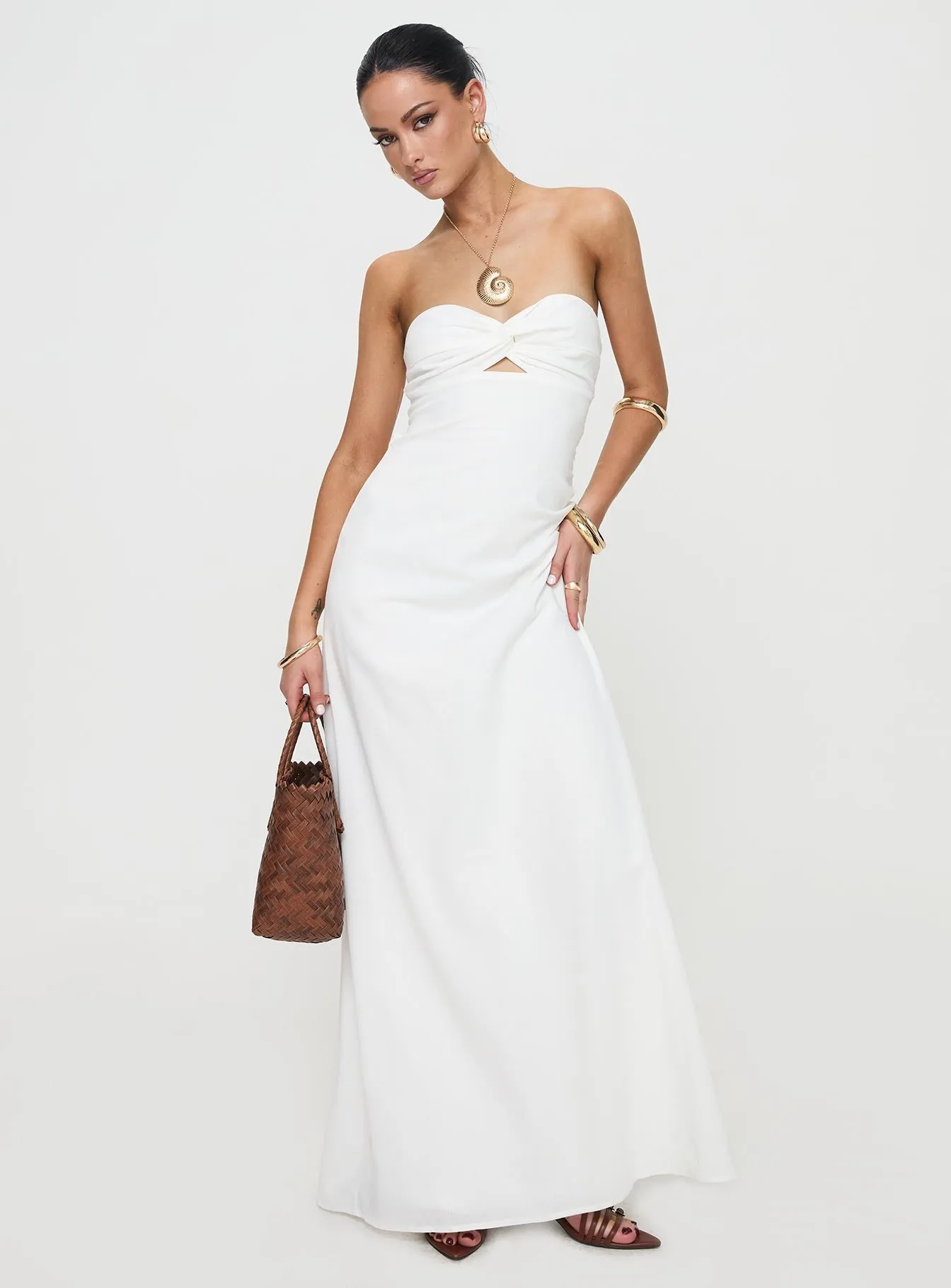 Modern Appearance Artis Strapless Maxi Dress White