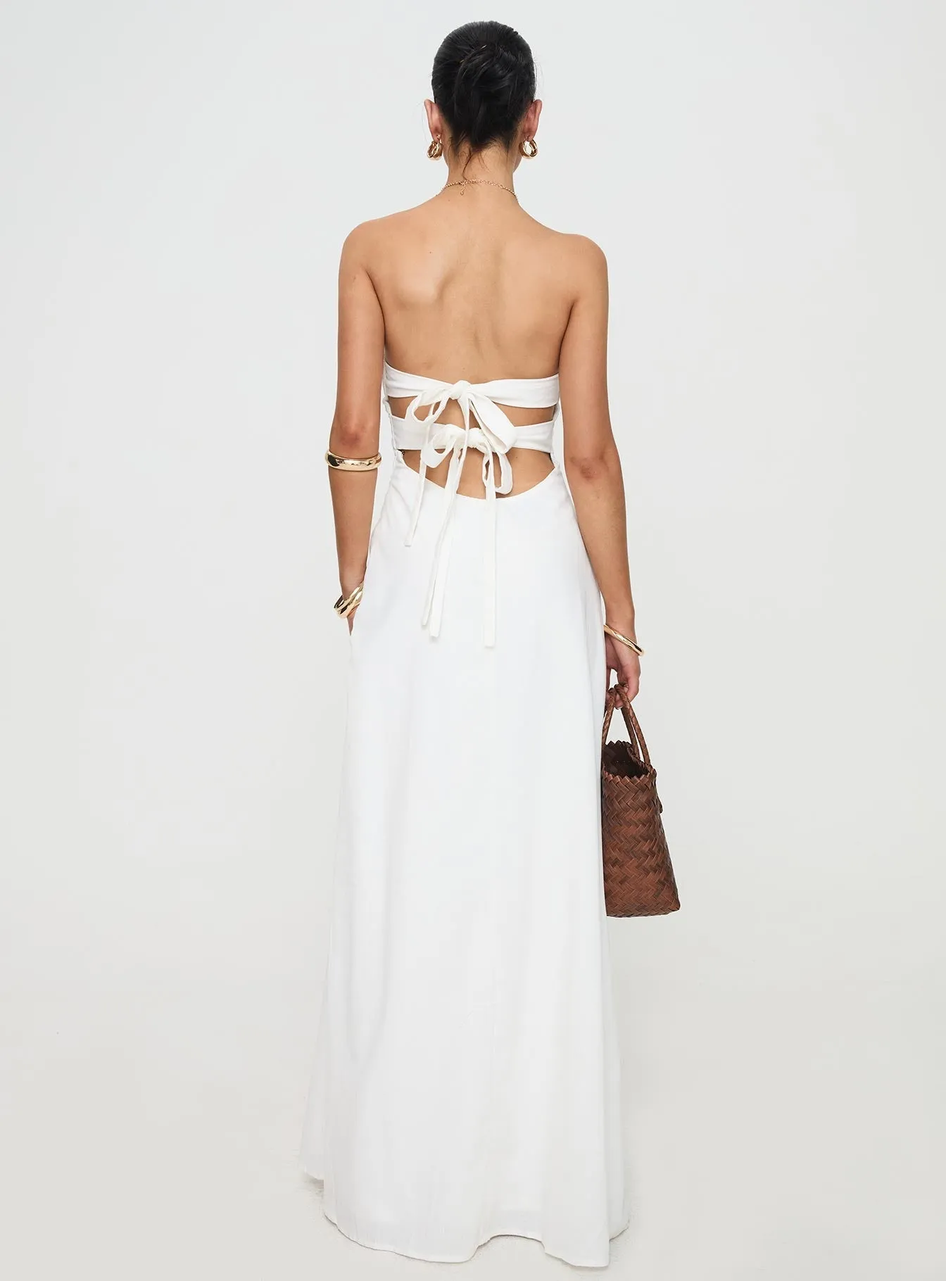 Artis Strapless Maxi Dress White Practical-Style Casual Days