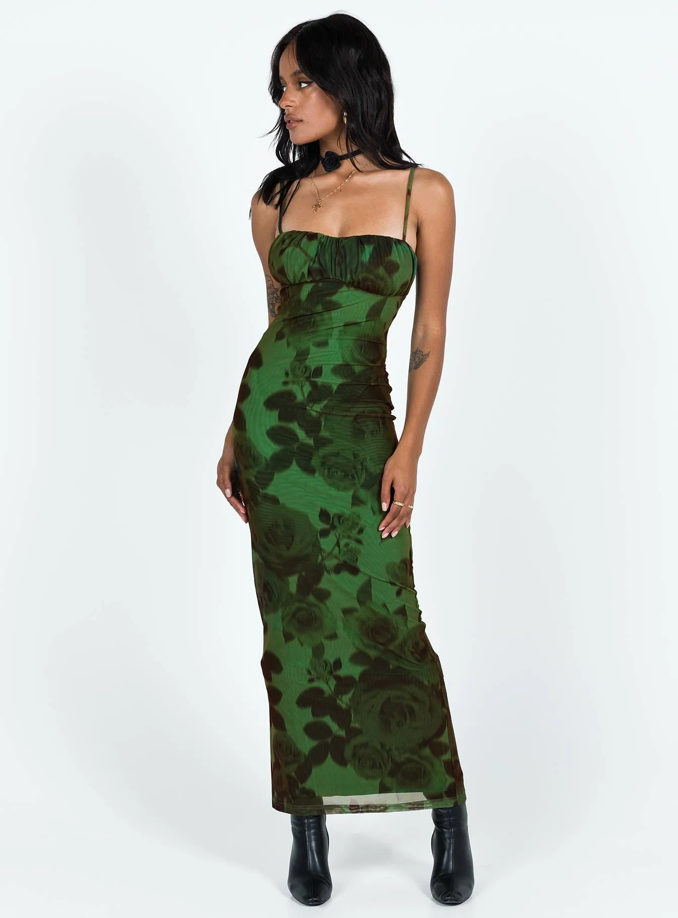 Timeless Look Night Vibes JGR & STN Thorne Maxi Dress Green