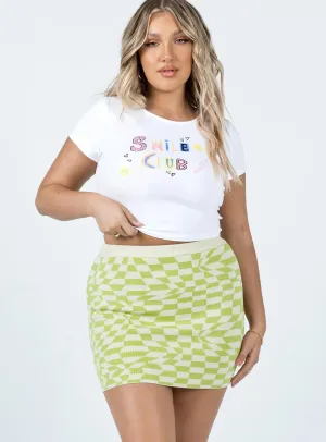 Quiet Style Renata Mini Skirt Green
